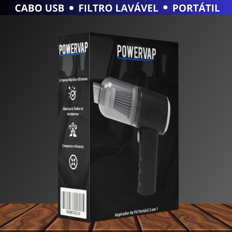 Aspirador de Pó Portátil 3 em 1 - PowerVap™